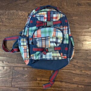 Pottery Barn Kids Toddler Small Madras Plaid Multicolor Backpack